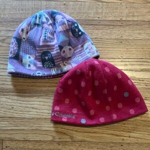 Columbia Pink and Patterned Beanies